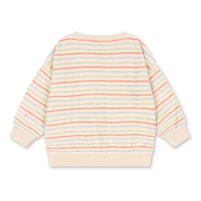 Sudadera de canalé de rayas Itty Algodón orgánico | Crudo