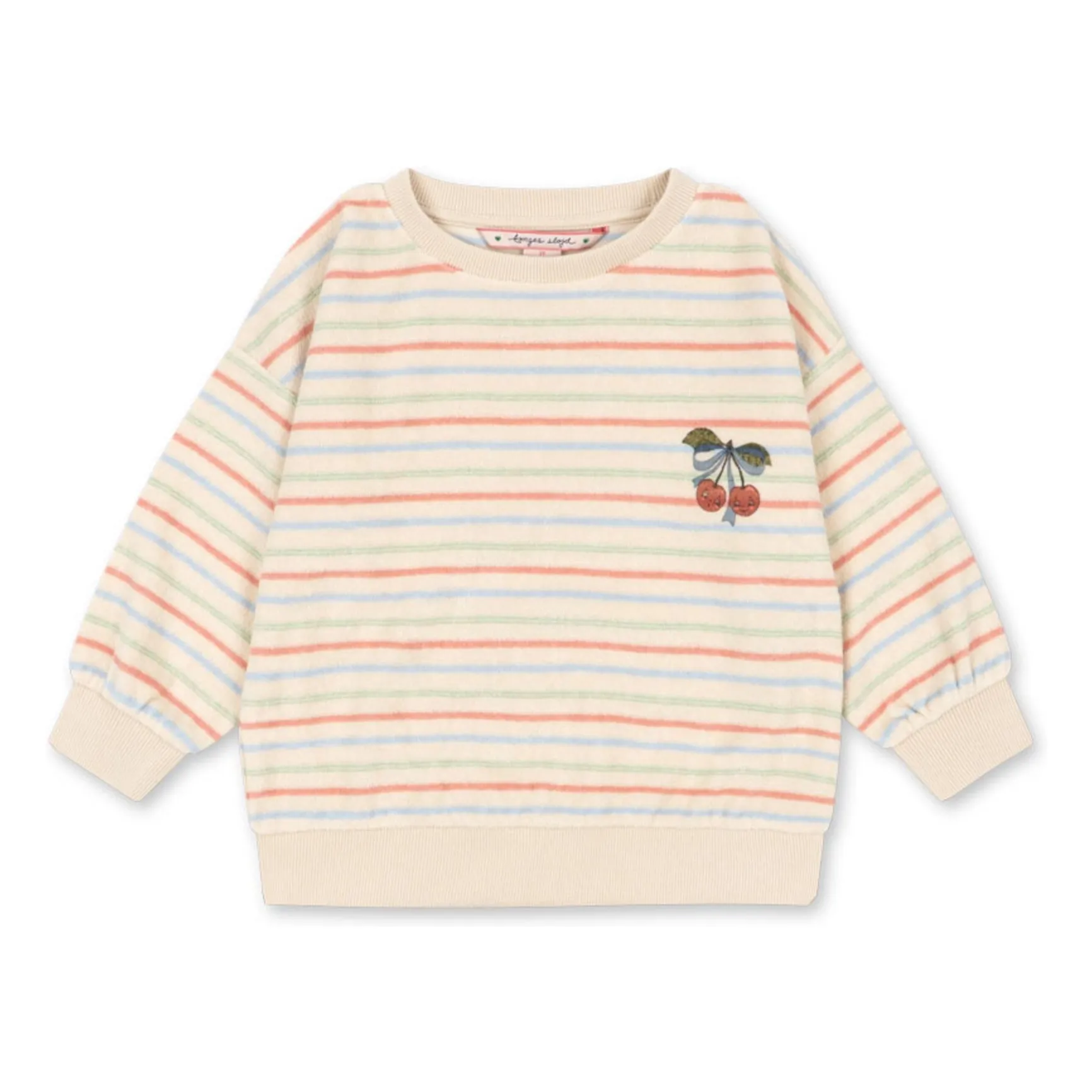Konges Sløjd Ecru Itty Striped Ribbed Sweat Organic Cotton