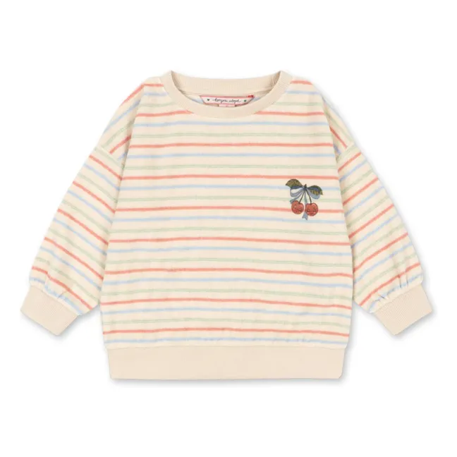 Itty Striped Ribbed Sweat Organic Cotton | Ecru