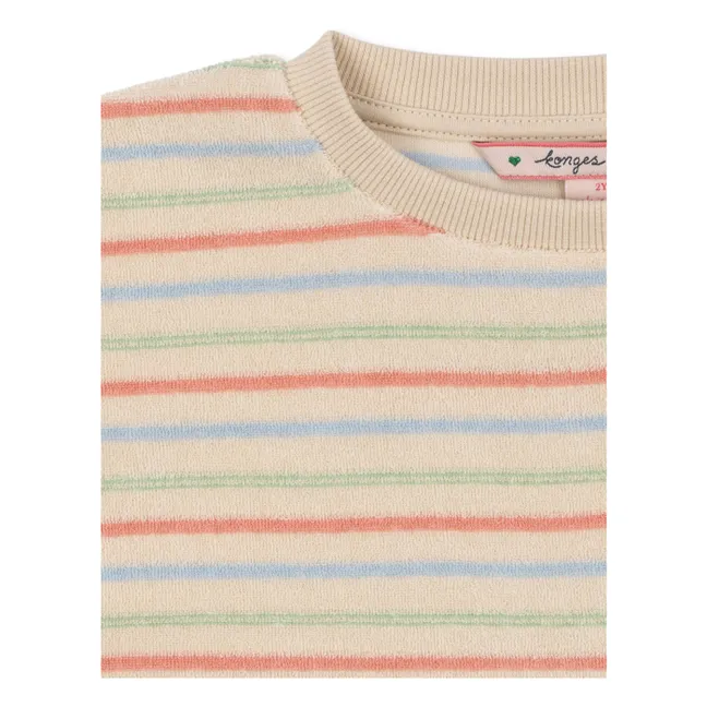 Itty Striped Ribbed Sweat Organic Cotton | Ecru