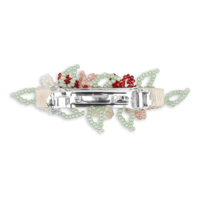 Barrette Fleurie | Vert d'eau