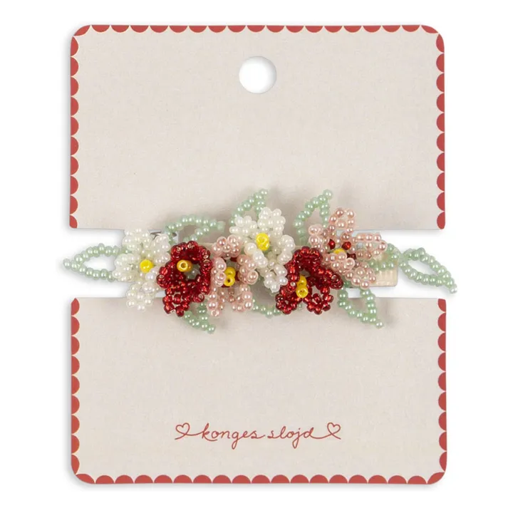 Tobogán de pelo floreado | Verde agua- Imagen del producto n°4