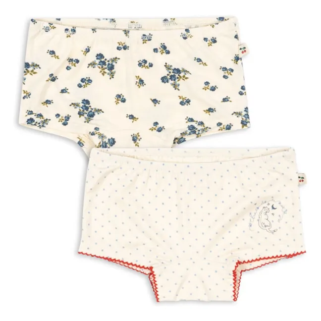 Lot de 2 Hipsters Mimmi Pois Modal | Ecru