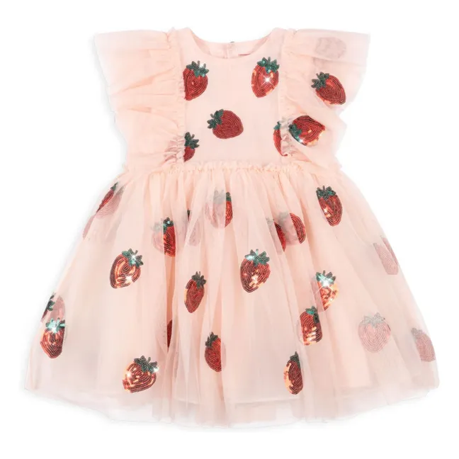 Vestido de tul fresa Yvonne | Rosa