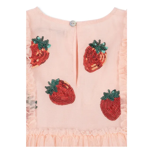 Yvonne Strawberry Tulle Dress | Pink