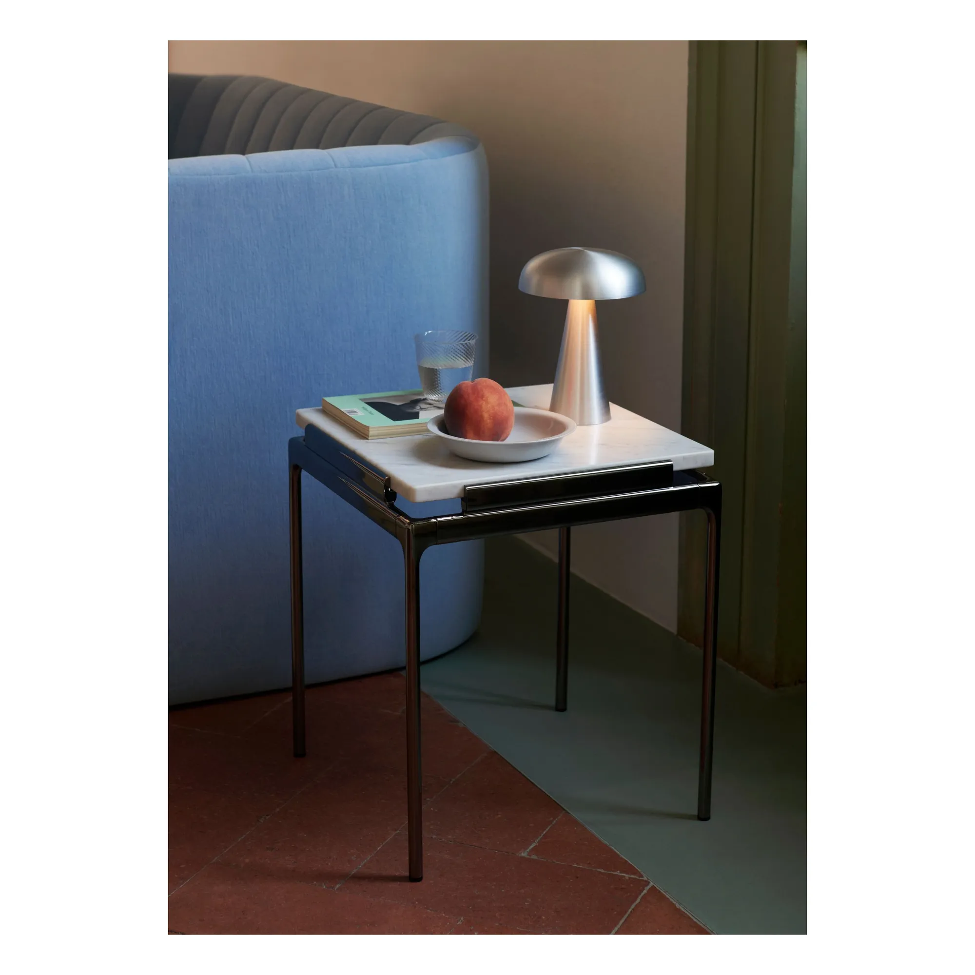 & Tradition Silver Table Lamp Como Sc53, Space Copenhagen
