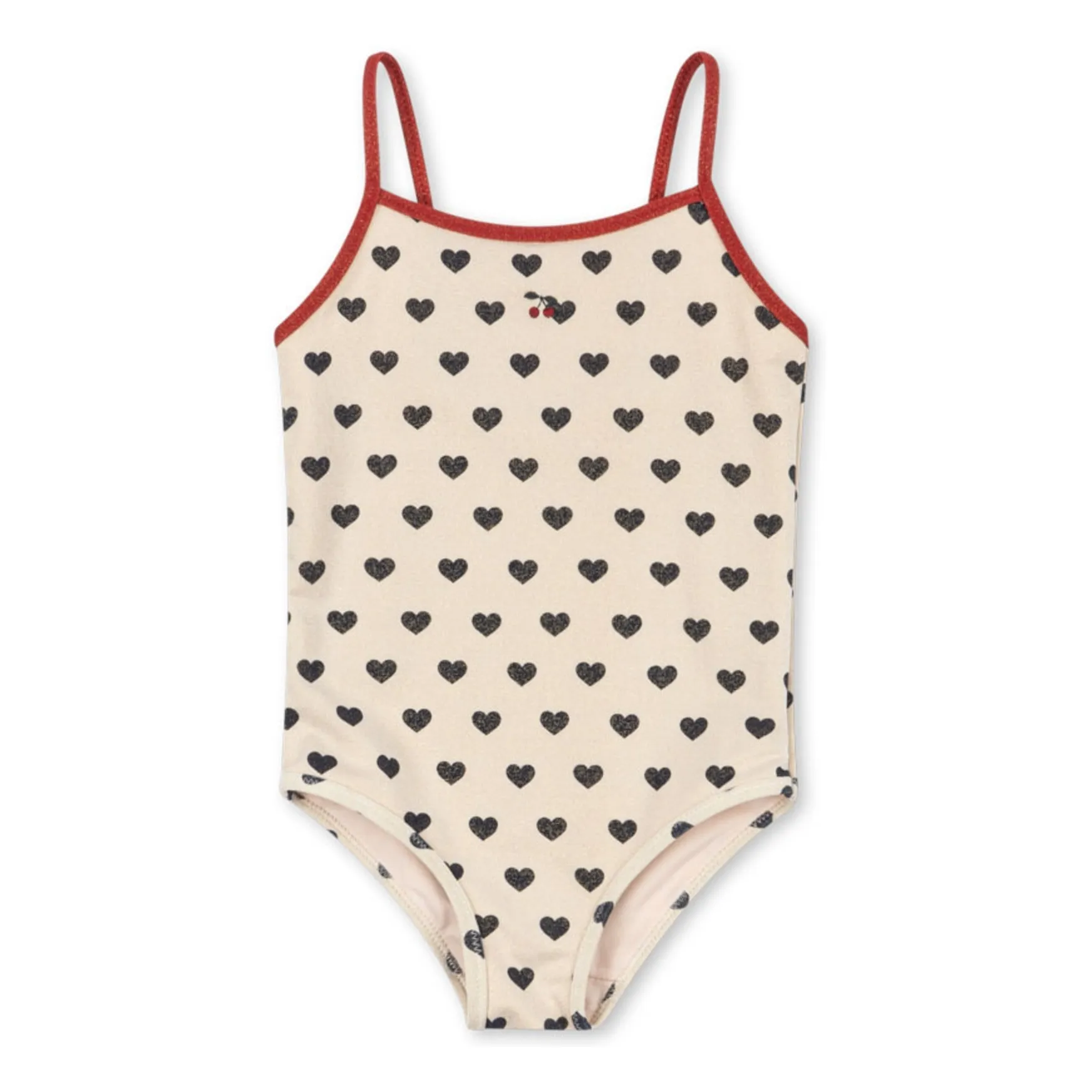 Maillot de Bain Pailleté Manon Cœurs | Ecru- Image produit n°0