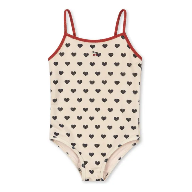 Manon Cœurs Glitter Swimsuit | Ecru
