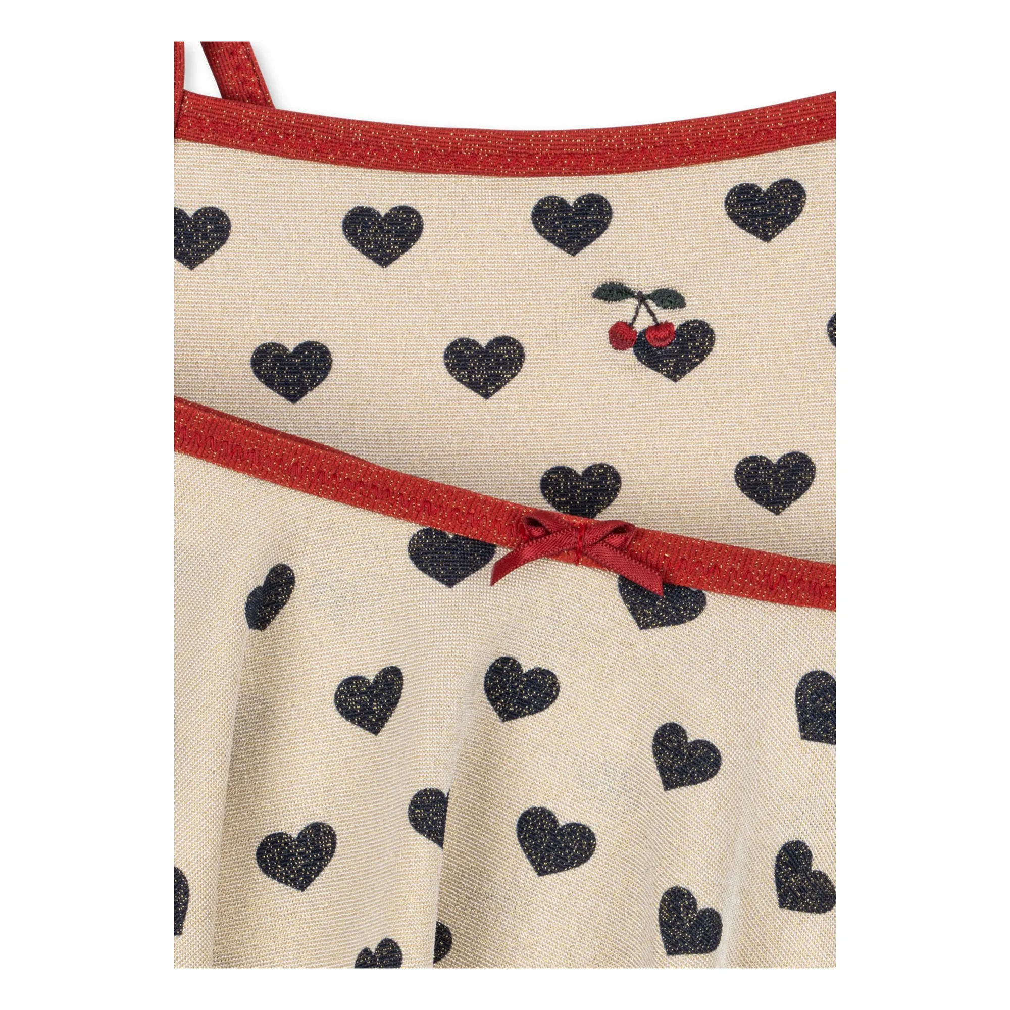 Traje de baño con falda de lentejuelas Manon Hearts | Crudo- Imagen del producto n°3