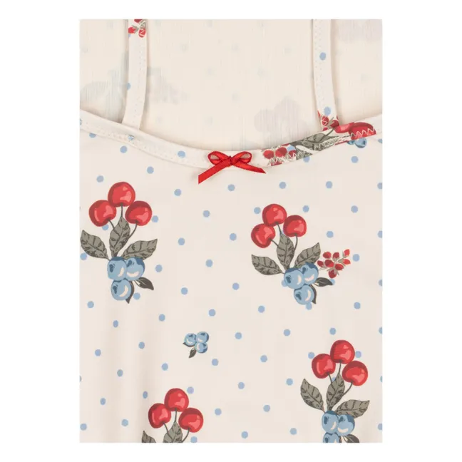 Maillot de Bain Frago Cerises Fibres Recyclées | Ecru