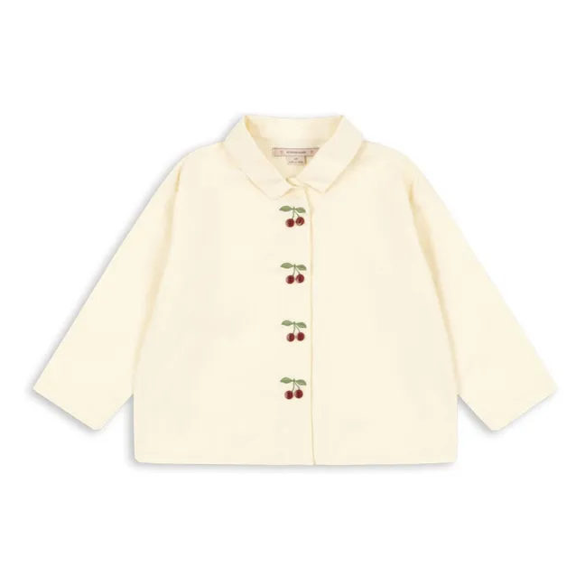 Chemise Evia Cerises Coton Bio | Crème