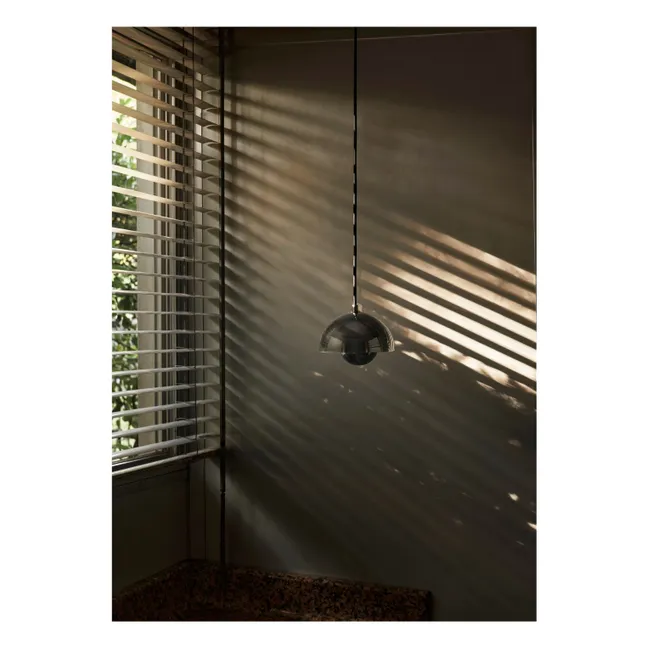 Flowerpot VP10 suspension lamp, Verner Panton | Chrome