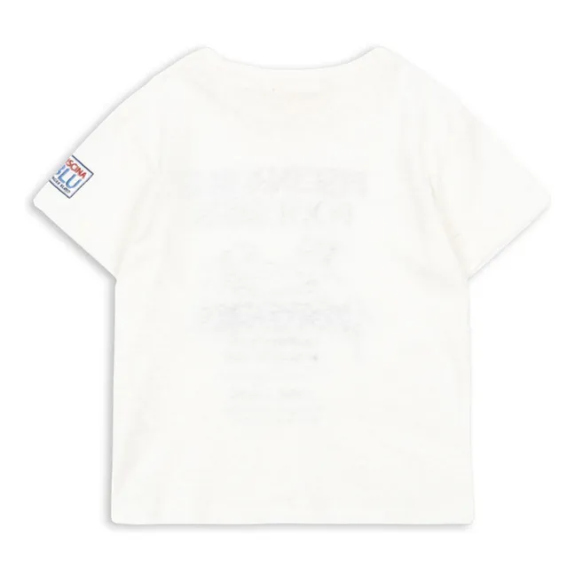 Camiseta Era Piscina Lino y algodón orgánico | Blanco