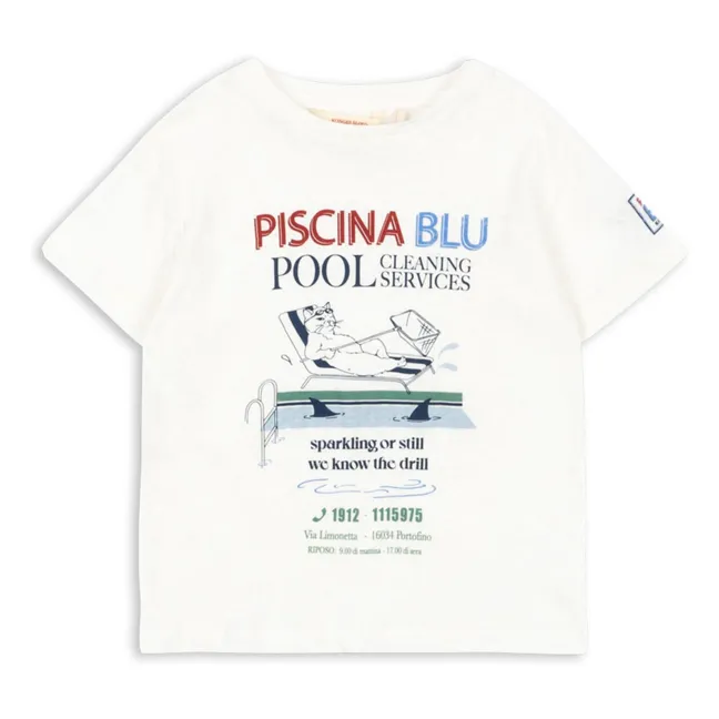 Camiseta Era Piscina Lino y algodón orgánico | Blanco