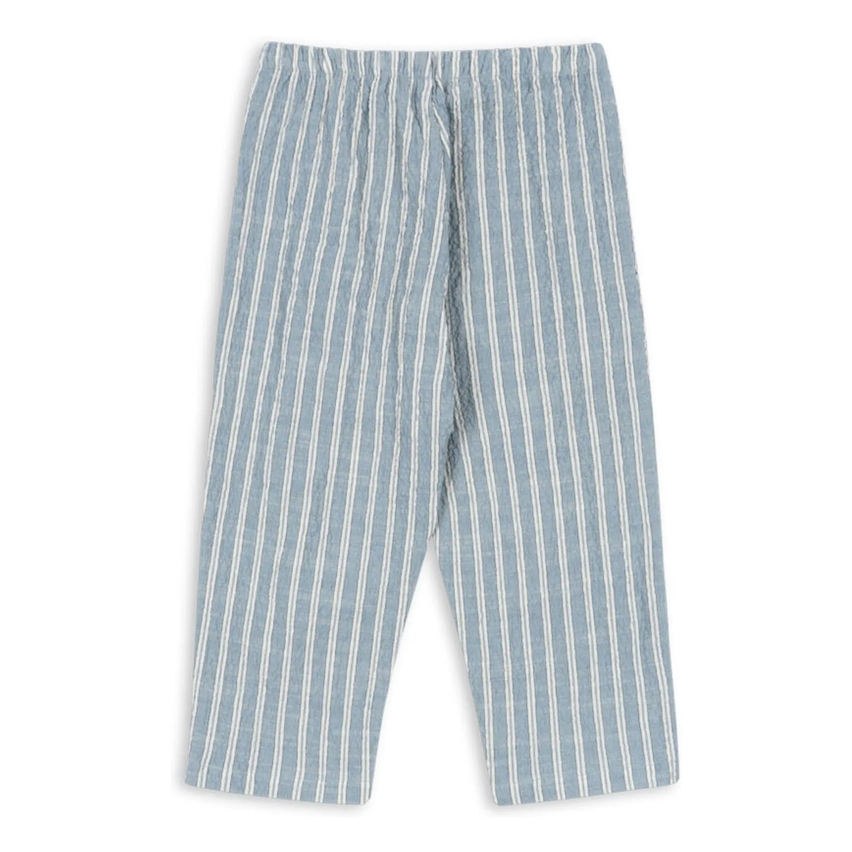 Pantalon Elliot Rayé Coton Bio | Bleu- Image produit n°2