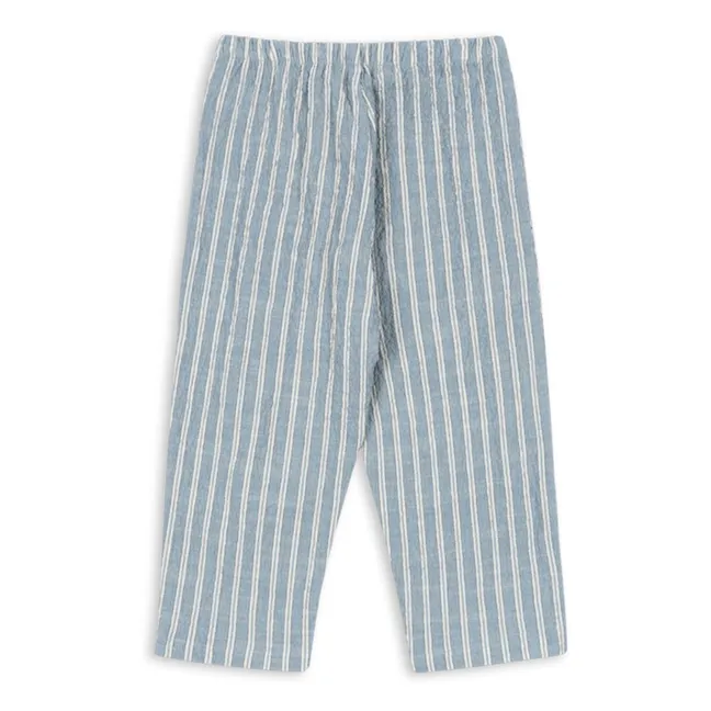 Gestreifte Elliot-Hose aus Bio-Baumwolle | Blau