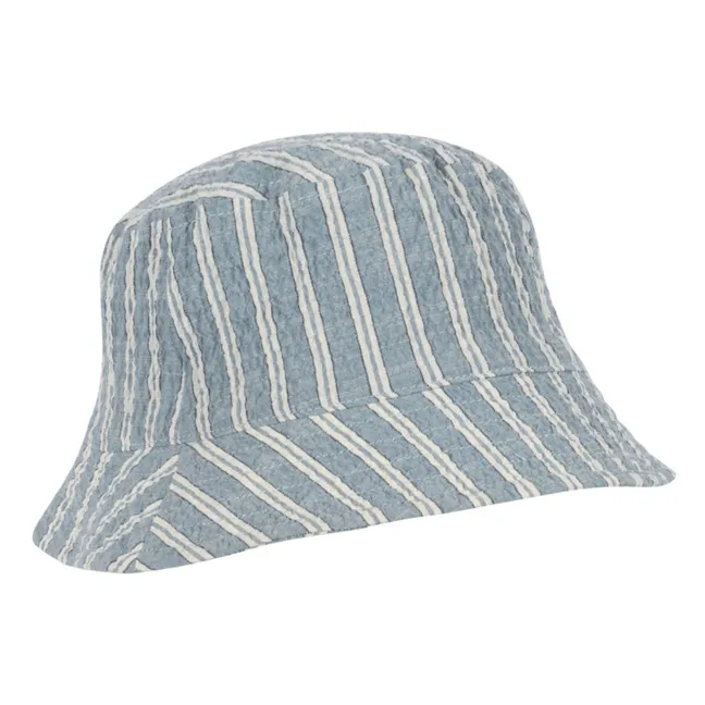 Chapeau Elliot Rayé Coton Bio | Bleu