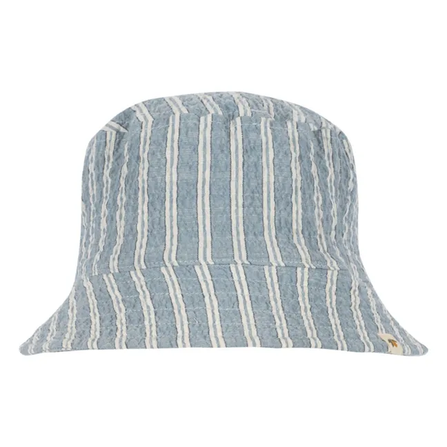 Elliot organic cotton striped hat | Blue