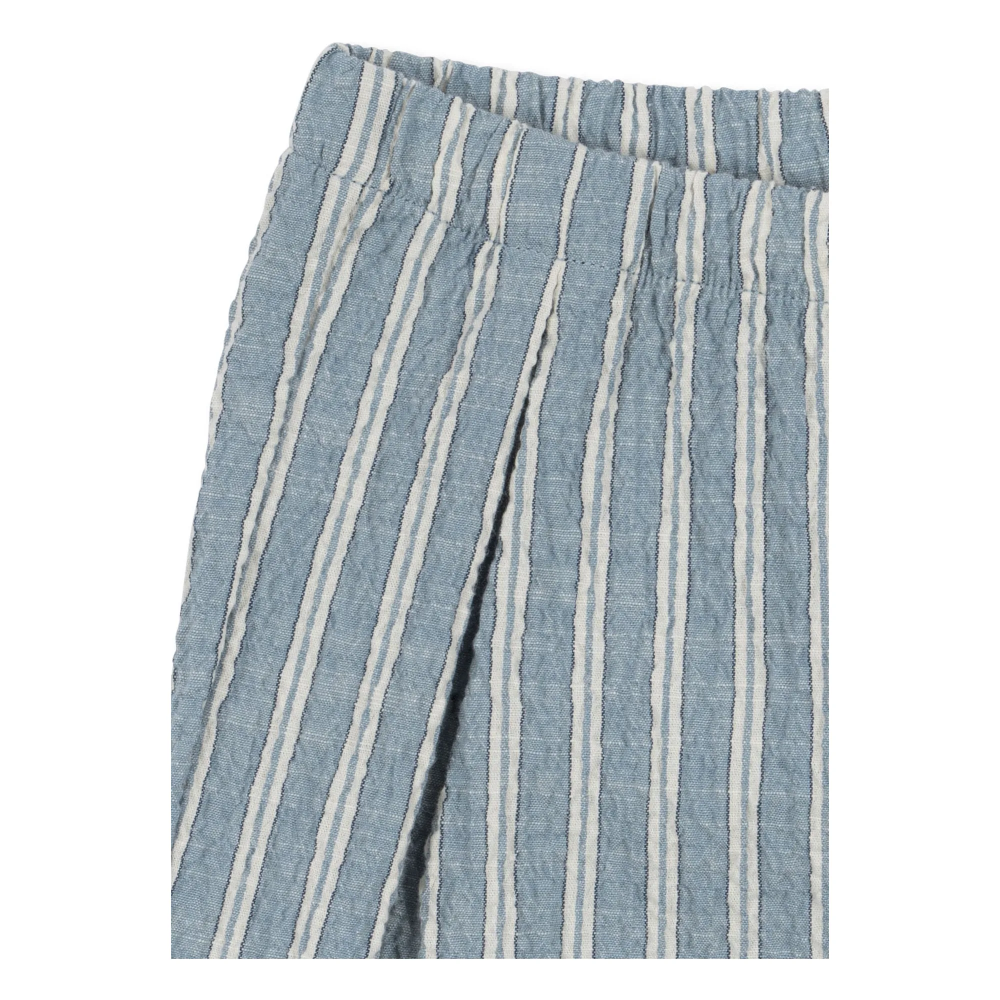 Pantalon Elliot Rayé Coton Bio | Bleu- Image produit n°1