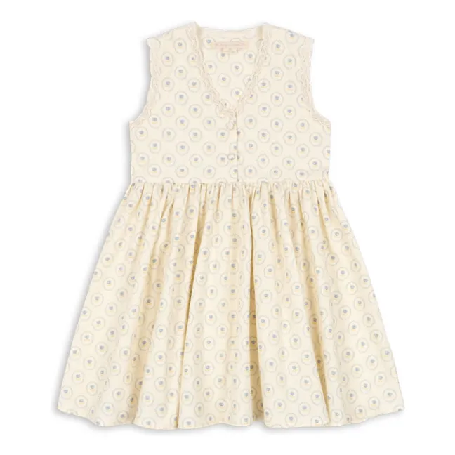 Organic cotton lace dress | Ecru