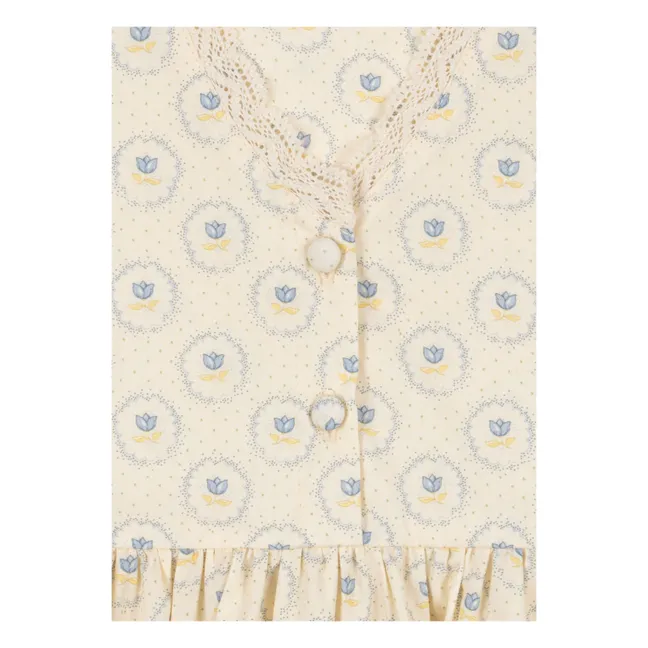 Vestido de encaje de algodón orgánico | Crudo