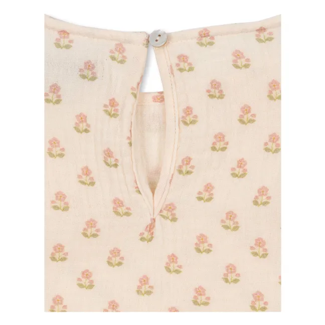 Camiseta con volantes de algodón ecológico Coco | Rosa Pálido