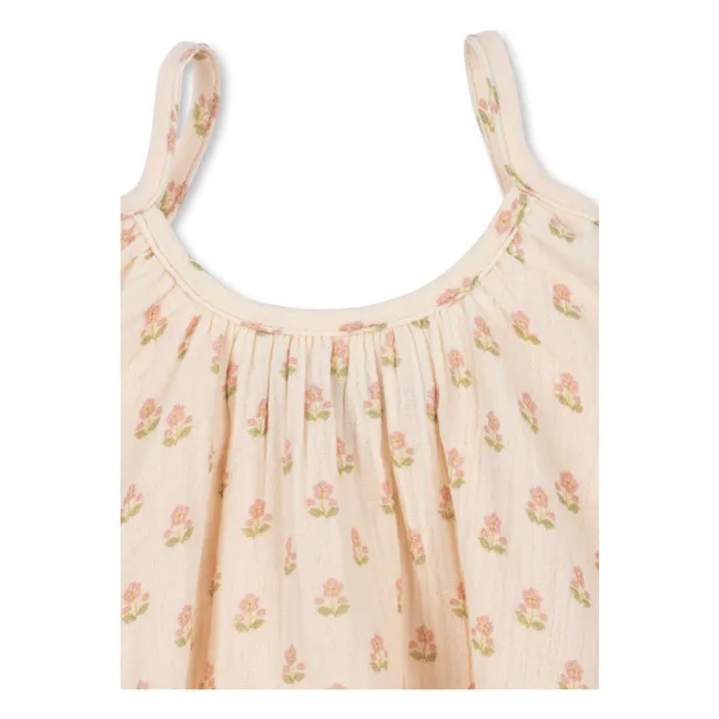 Robe Bretelles Coco Coton Bio | Rose pâle