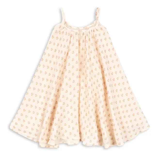 Robe Bretelles Coco Coton Bio | Rose pâle