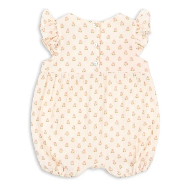 Flounced romper Coco Organic Cotton | Pale Pink