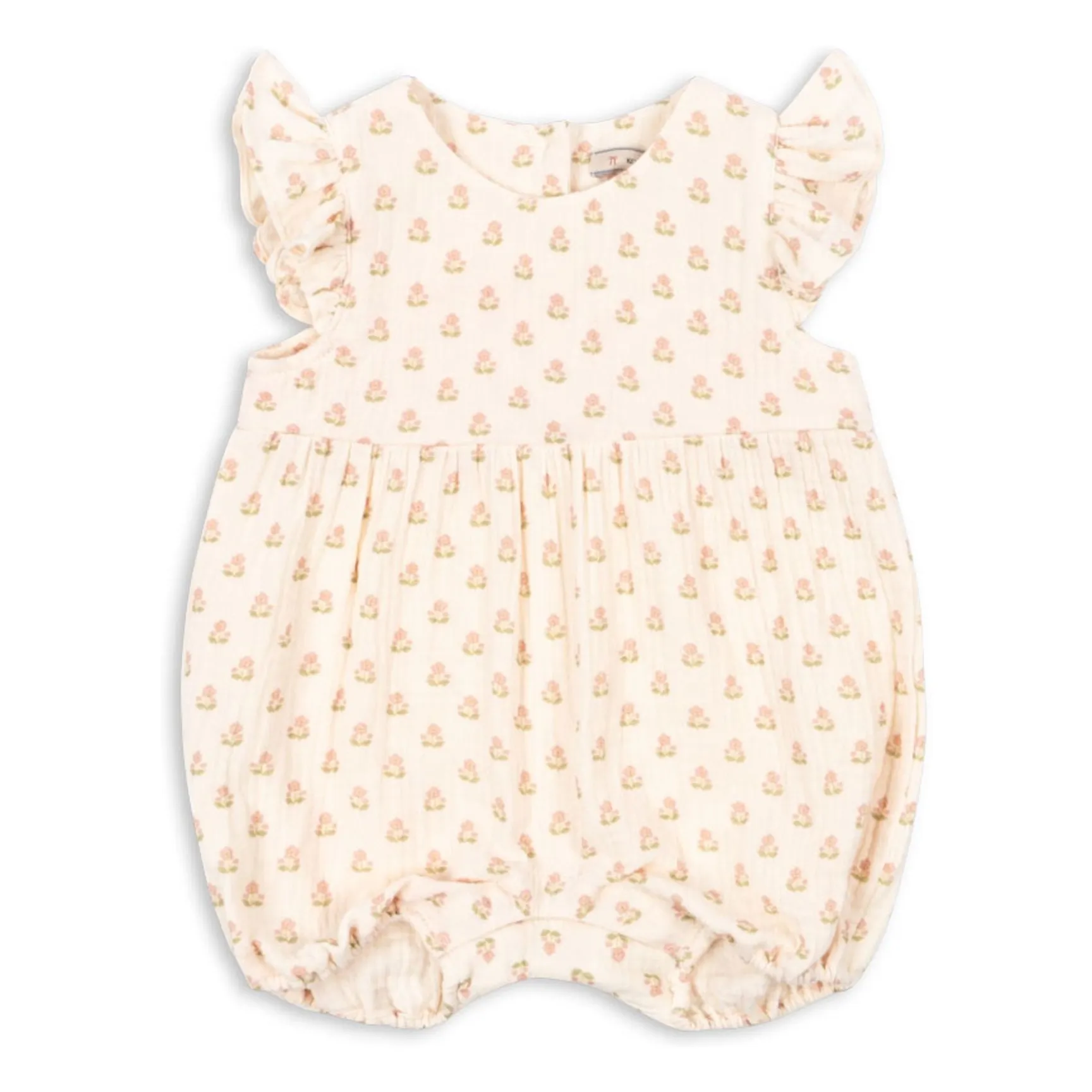Konges Sløjd Pale Pink Flounced Romper Coco Organic Cotton