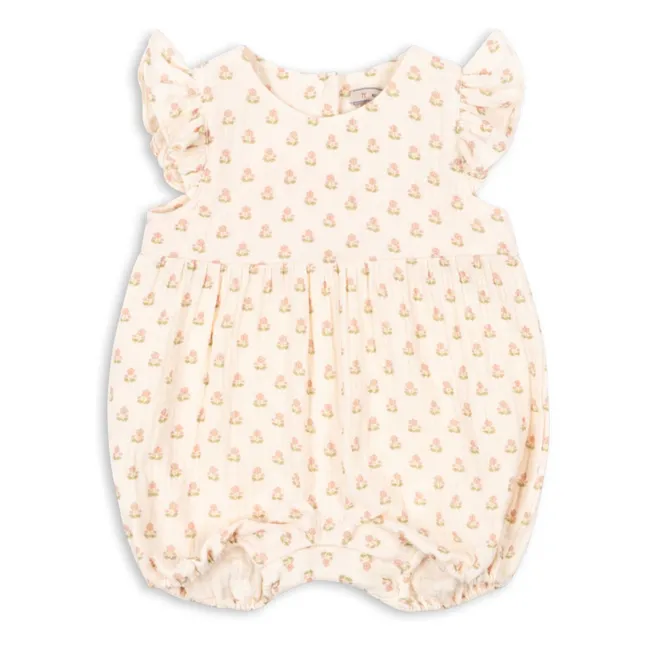 Flounced romper Coco Organic Cotton | Pale Pink