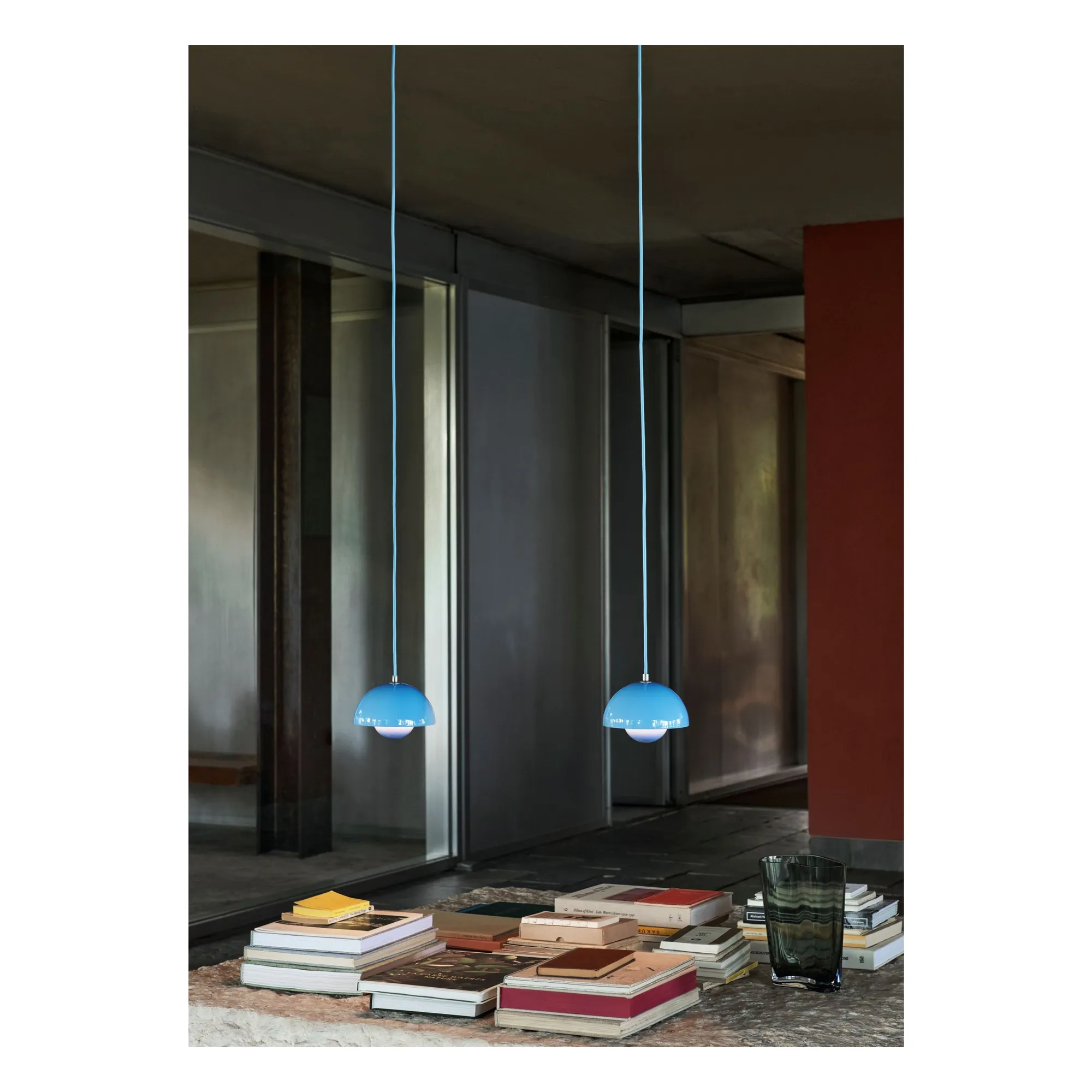 Suspension Flowerpot VP10, Verner Panton | Bleu ciel- Image produit n°1