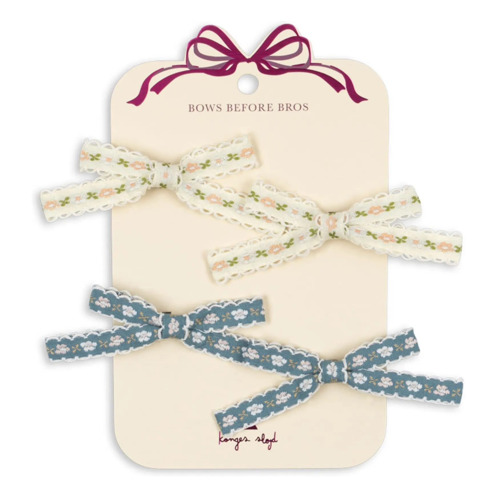 Lot de 4 Barrettes Nœuds | Bleu- Image produit n°3
