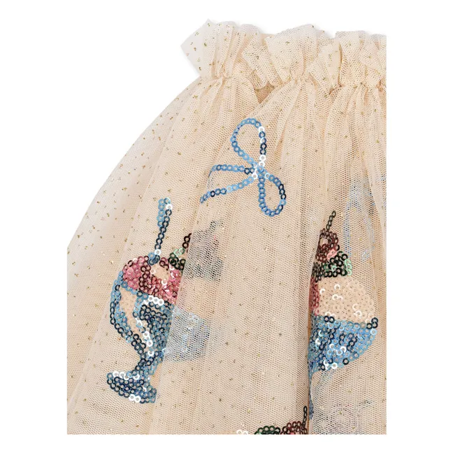 Falda Yvonne Glaces Tul | Crema