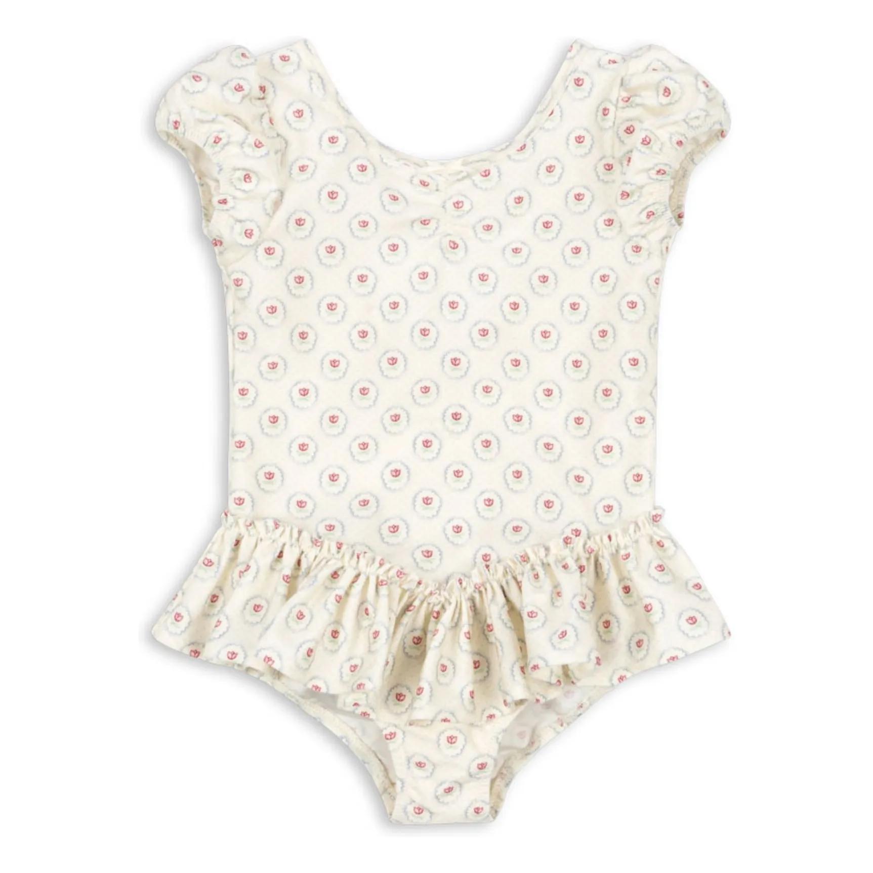 Konges Sløjd Ecru 1 Piece Swimsuit Malti Ruffles Recycled Fibers