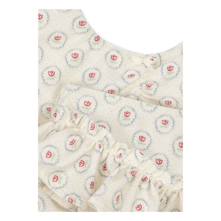 Traje de baño con volantes Malti Fibras recicladas | Crudo- Imagen del producto n°3