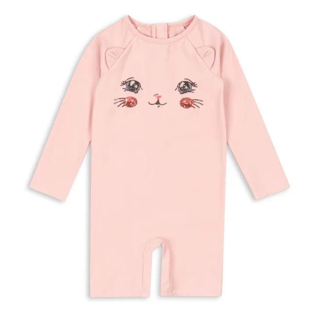 Combinaison de Bain Anti-UV Kitty Fibres Recyclées | Rose