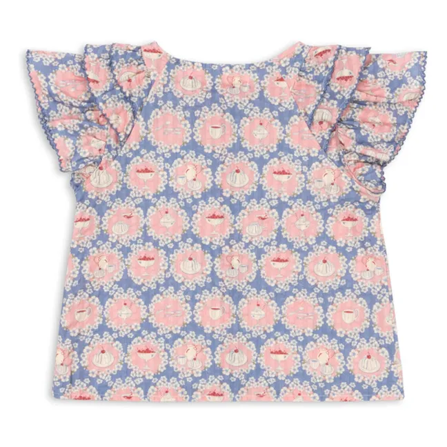 Kim Snacks Bluse Bio-Baumwolle | Blau