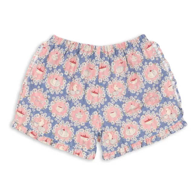 Short Kim Snacks Coton Bio | Bleu