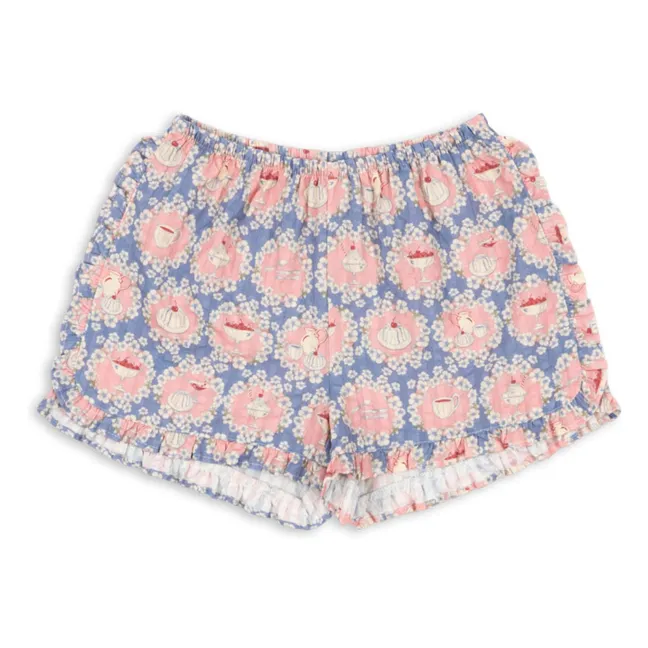 Short Kim Snacks Coton Bio | Bleu