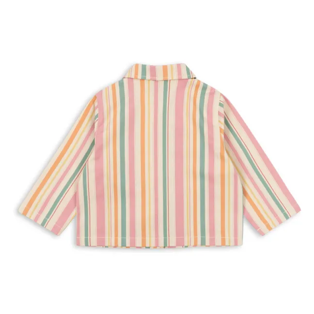 Giacca Frankie a righe in cotone biologico | Rosa