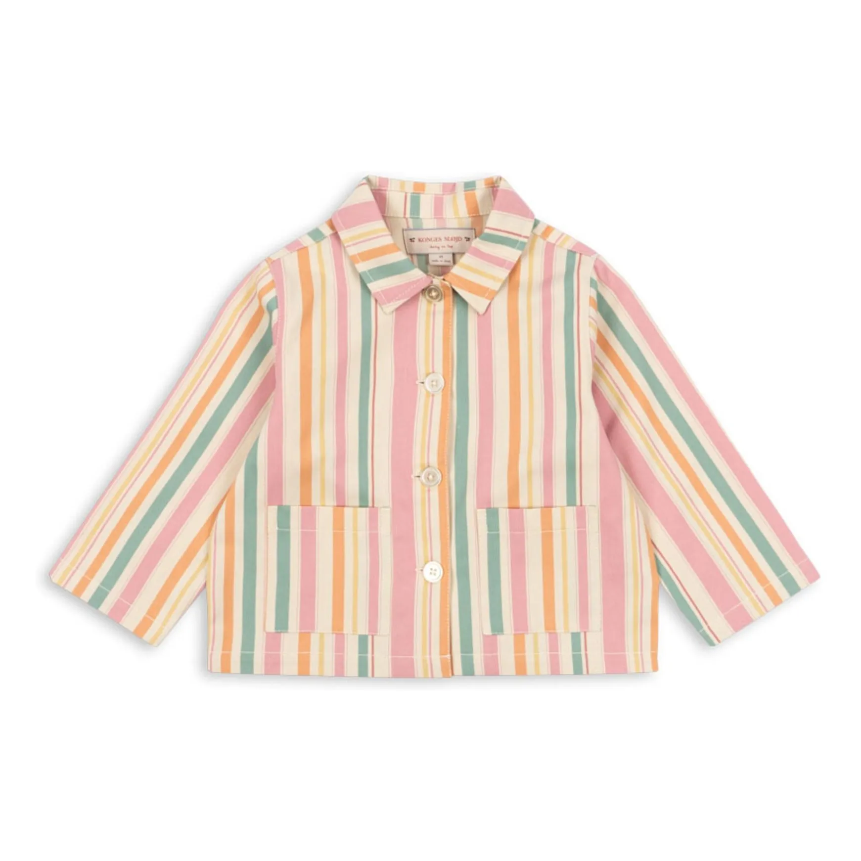 Konges Sløjd Pink Frankie Striped Organic Cotton Jacket