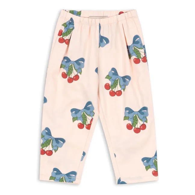 Pantalon Frankie Cerises Coton Bio | Rose