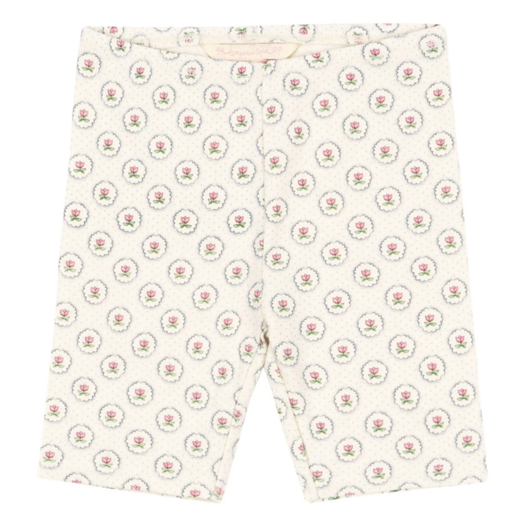 Konges Sløjd Ecru Organic Cotton Geometric Cycling Shorts