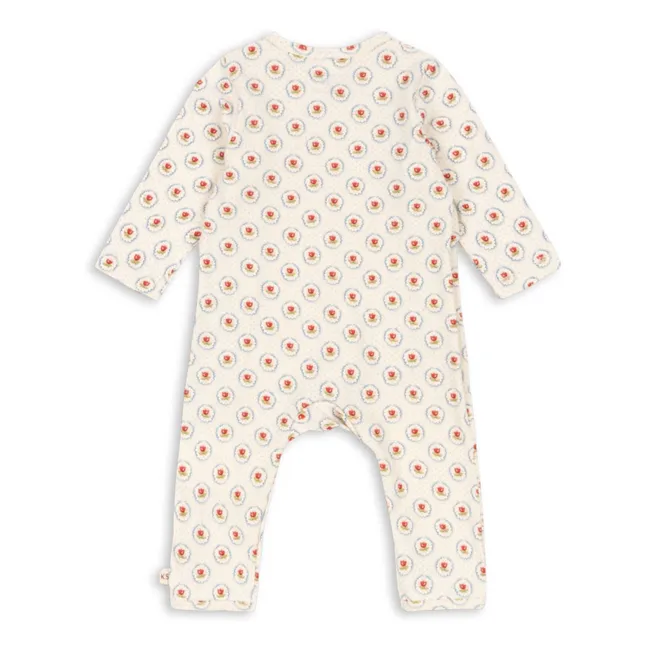 Geometric organic cotton jumpsuit | Ecru