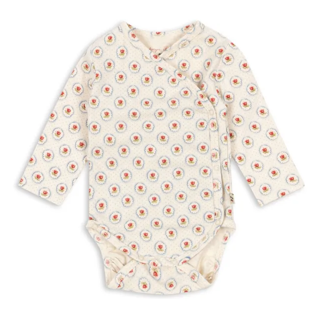 Geometric bodysuit Organic cotton | Ecru