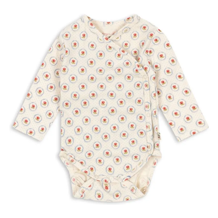 Body Géométrique Coton Bio | Ecru- Image produit n°0