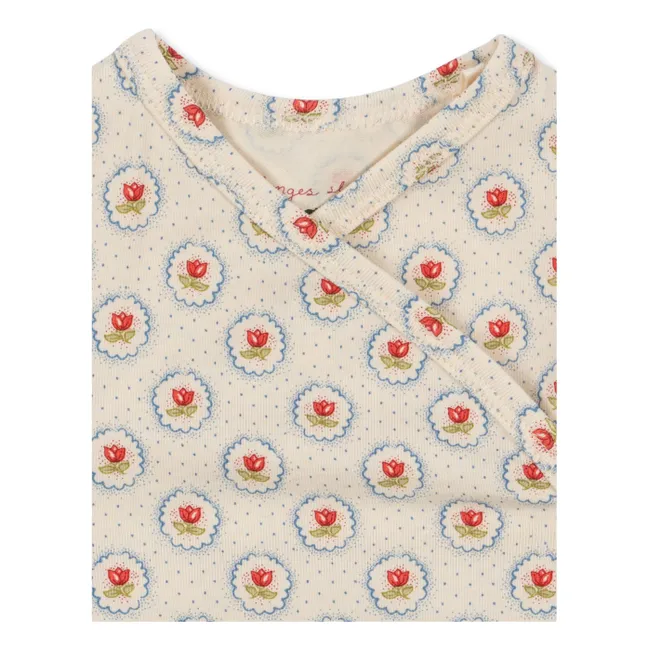 Body Géométrique Coton Bio | Ecru