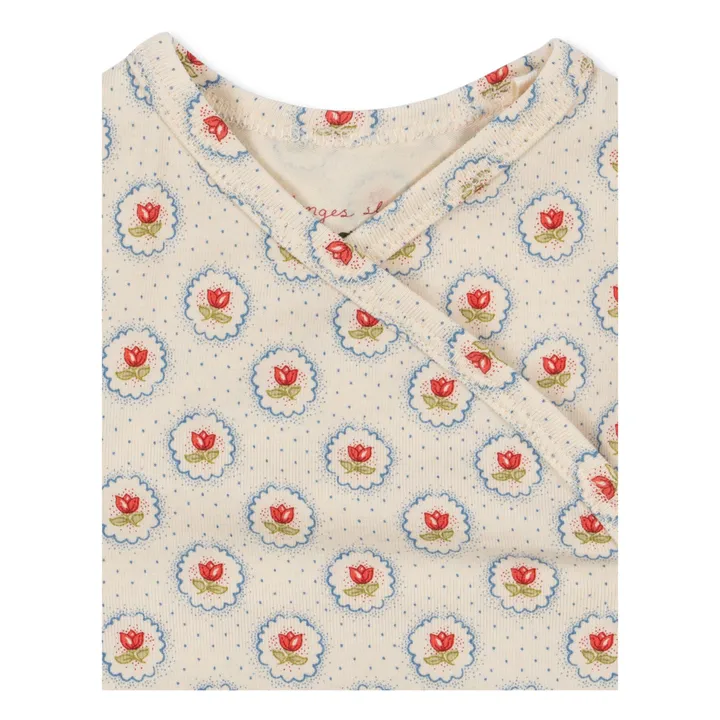 Body Géométrique Coton Bio | Ecru- Image produit n°1