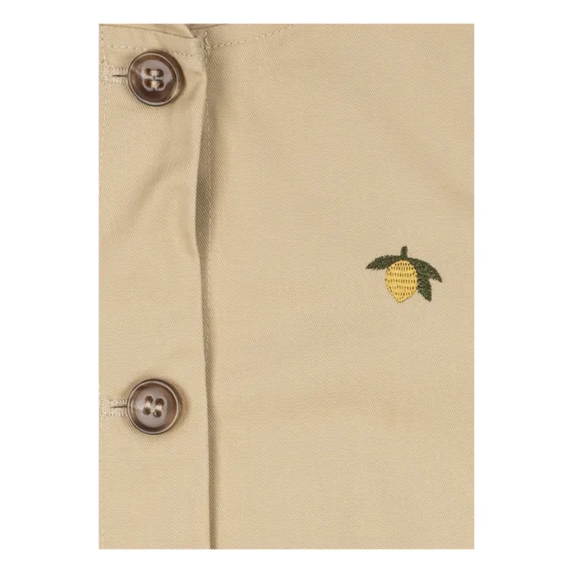Kurzer Trenchcoat Zitrone | Beige